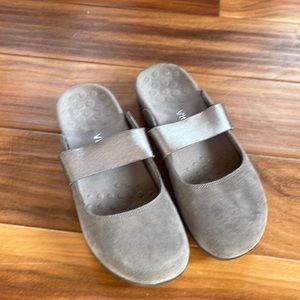 VIONIC SUEDE SLIP ONS